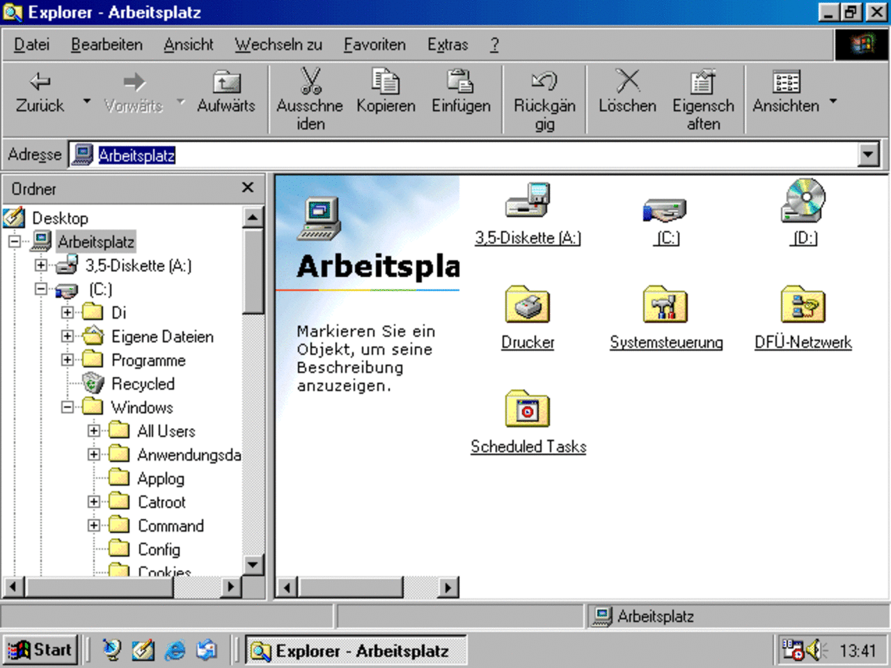 [22/06/2012] Der Arbeitsplatz von Windows 98...