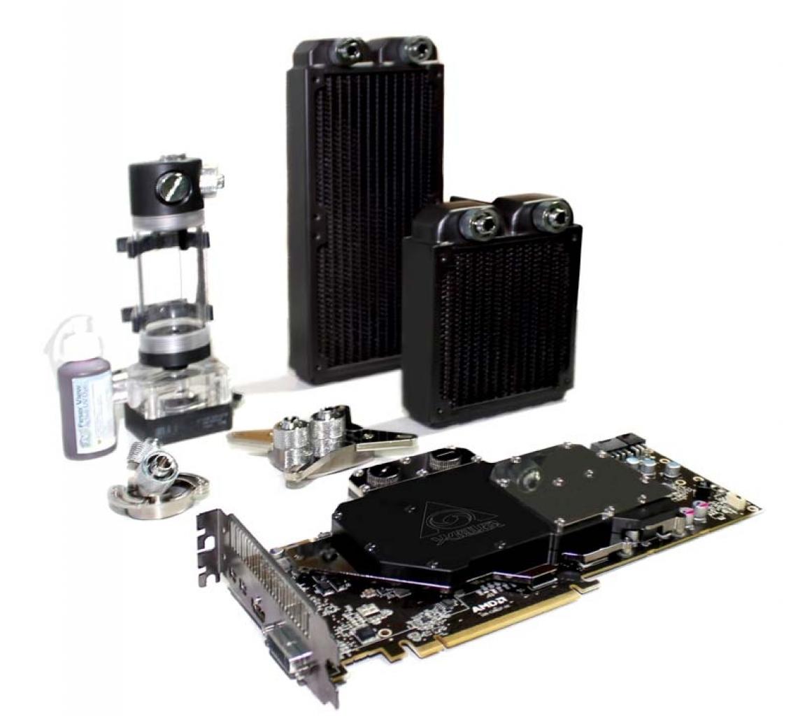 [27/06/2012] Unika: Wassergekühlte Radeon HD7970 mit passendem Radiator enthüllt