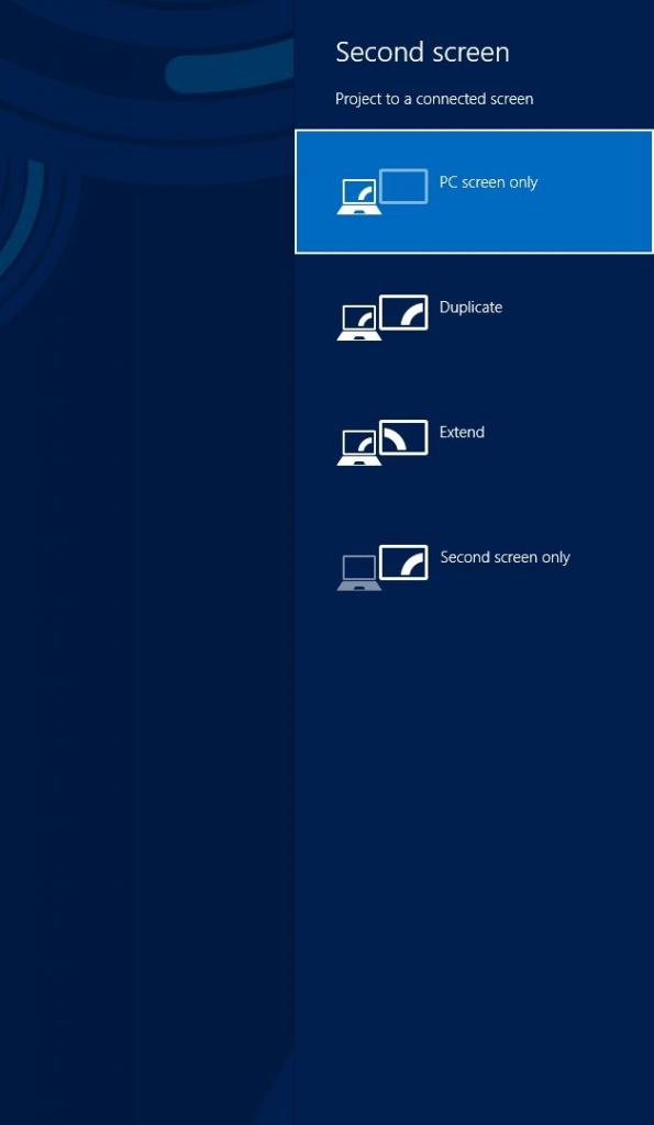 [22/06/2012] So sieht das Multimonitor-Konfigurationsmenü in Windows 8 aus...