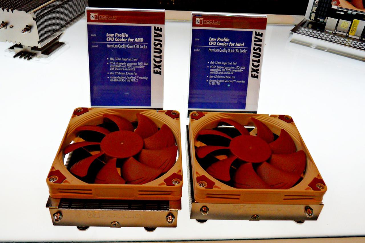 [05/06/2012] Noctua: CPU-Kühler-Prototypen vom HTPC-Winzling bis zum 140-mm-Doppelturm abgelichtet - plus neue Lüfter (4)