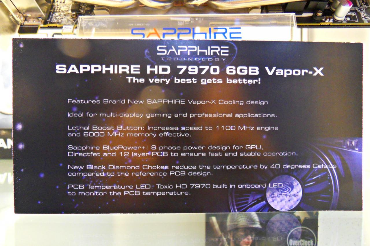[06/06/2012] Sapphire zeigt Vapor-X-CPU-Kühler, die Radeon HD 7970 Vapor-X, die HD 7870 Flex, eine passive Radeon HD HD 7770 sowie FM2- und Brazos-Boards (8)