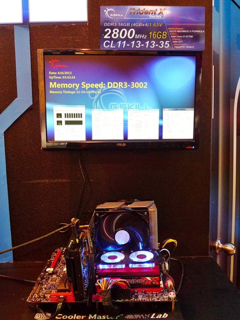 [07/06/2012] Computex 2012: G.Skill zeigt 96 GiB großes RAM-Kit und übertaktet auf DDR3-3000 (2)