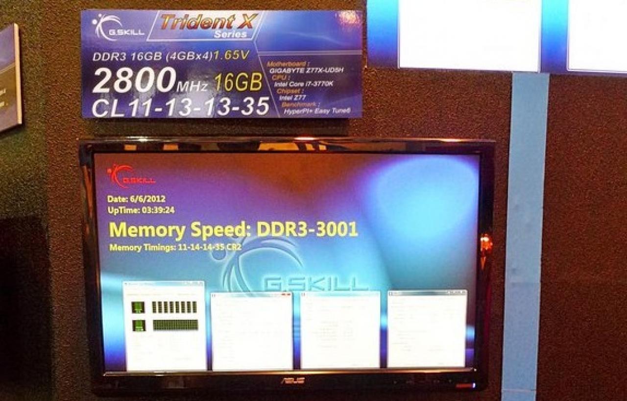 [07/06/2012] Computex 2012: G.Skill zeigt 96 GiB großes RAM-Kit und übertaktet auf DDR3-3000 (3)