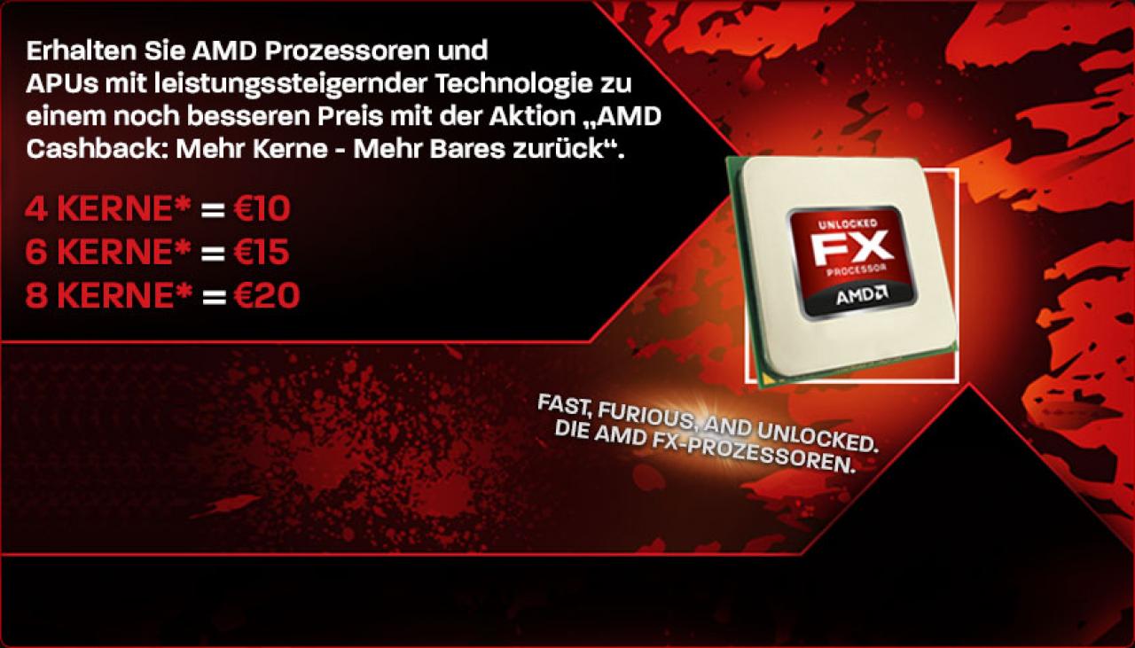 [21/06/2012] AMD subventioniert Prozessorkauf mit bis zu 20 Euro je CPU