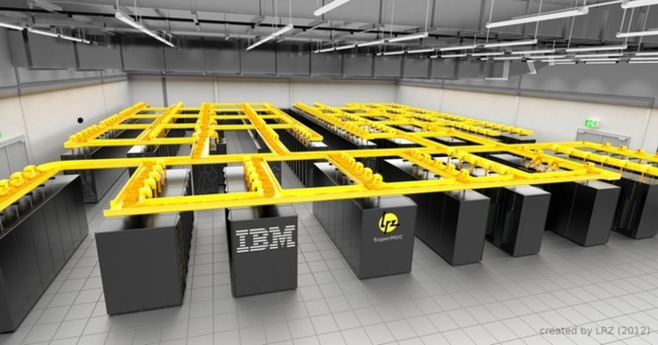 [18/06/2012] Platz 4: SuperMUC aus dem Münchner Leibniz Rechenzentrum mit knapp 2,9 Petaflops/s