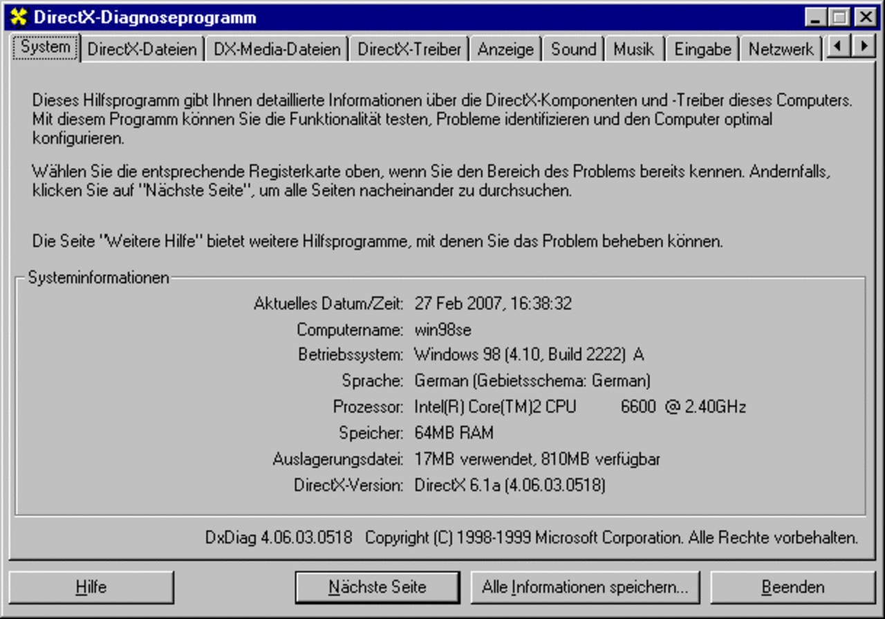 [22/06/2012] ... und von Windows 98