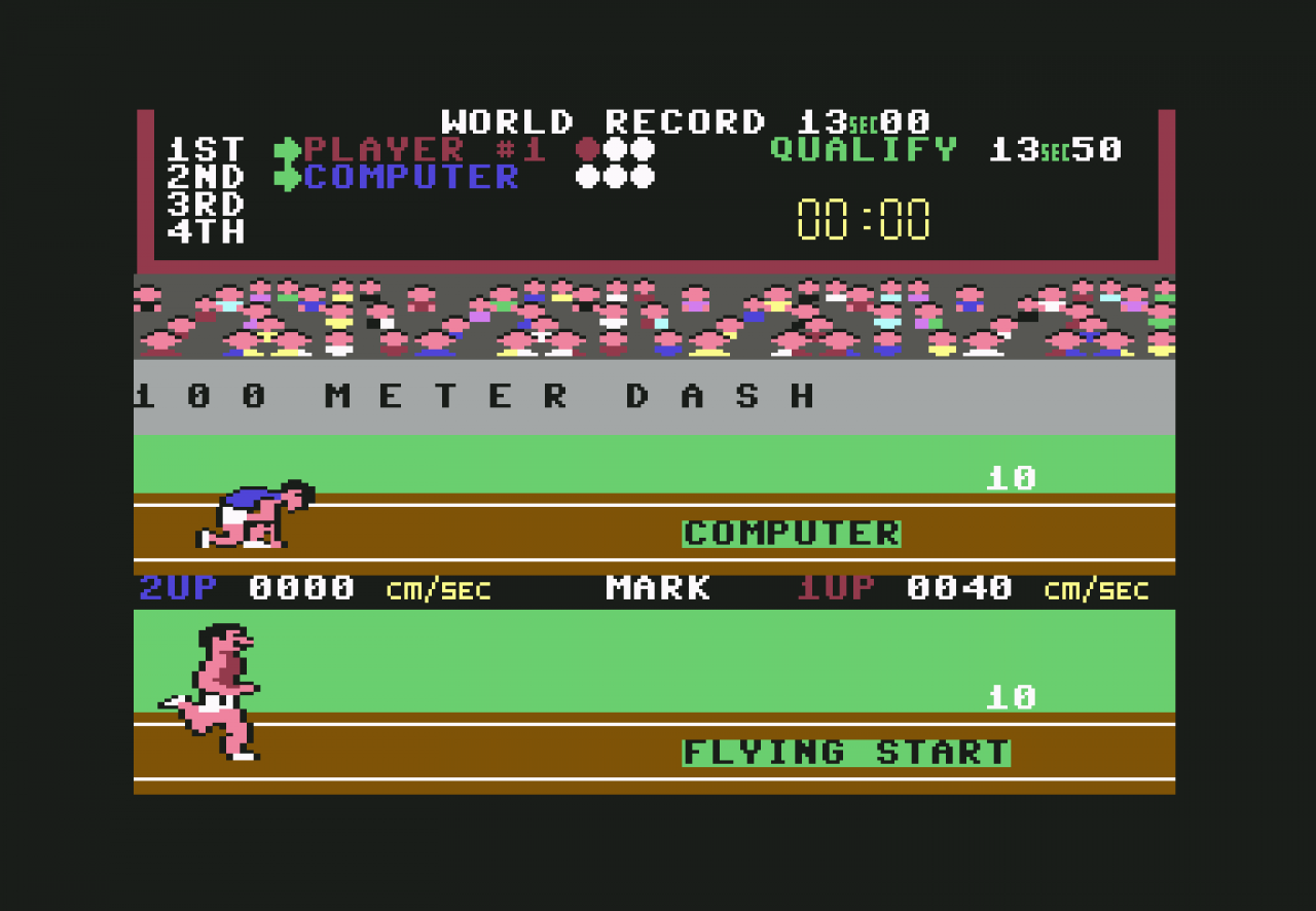 [20/07/2012] Olympia: Ähnlich berühmt ist Track & Field, das unter anderem auf dem C64 angeboten wurde. Die Atari-Version wurde sogar mit einem speziellen Controller angeboten