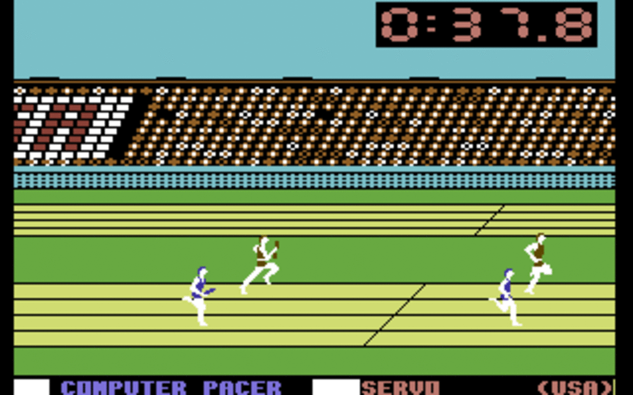 [20/07/2012] Olympia: Von Epyx kommt die Legende schlechthin. Das Spiel ist berüchtigt für den hohen Joystick-Verbauch. Umgesetzt wurde das Spiel für zahlreiche Systeme. Der PC ist nicht dabei.