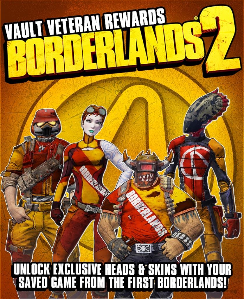 [11/07/2012] Borderlands 2: Spieler des Vorgängers erhalten kostenlose Charakter-Köpfe und Skins