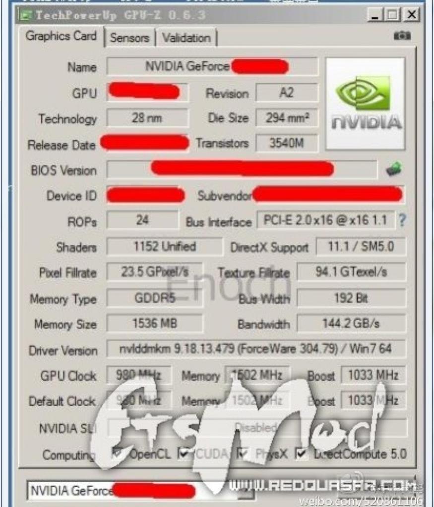 [30/07/2012] Geforce GTX 660 Ti: Weitere Details durchgesickert (2)