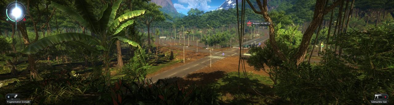 [26/07/2012] Just Cause 2 (Nvidia Surround; DX10; 4x ingameAA; First-Person-Mod; HD-Clouds Mod; HighResMoon&EnhancedStars Mod; Increased Grapple Range&Speed-Mod)(Mit GPU Water Simulation und SSAO; Alles mit max. Details sozusagen; 72% JPEG-Kompression) von -Lucky+Devil-