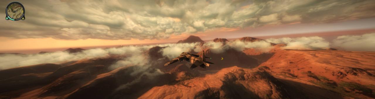 [26/07/2012] Just Cause 2 (Nvidia Surround; DX10; 4x ingameAA; First-Person-Mod; HD-Clouds Mod; HighResMoon&EnhancedStars Mod; Increased Grapple Range&Speed-Mod)(Mit GPU Water Simulation und SSAO; Alles mit max. Details sozusagen; 72% JPEG-Kompression) von -Lucky+Devil-