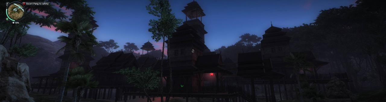 [26/07/2012] Just Cause 2 (Nvidia Surround; DX10; 4x ingameAA; First-Person-Mod; HD-Clouds Mod; HighResMoon&EnhancedStars Mod; Increased Grapple Range&Speed-Mod)(Mit GPU Water Simulation und SSAO; Alles mit max. Details sozusagen; 72% JPEG-Kompression) von -Lucky+Devil-