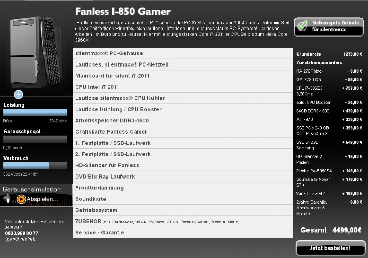 [19/07/2012] Silentmaxx bietet einen lüfterlosen Sandy-Bridge-E-Desktop-PC an - auch passive HD 7970 auswählbar (9)