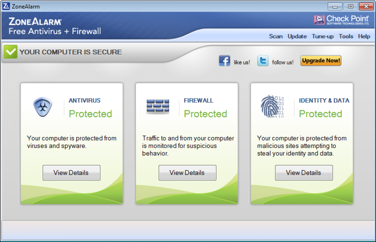 [30/07/2012] Consumer, Platz 4: Check Point ZoneAlarm Free Antivirus + Firewall 10.2: Schutzpunktzahl: 5,5 - Reparaturpunktzahl: 5,5 - Bedienbarkeitspunktzahl: 5,0 - Gesamtpunktzahl: 16,0 - Zertifikat: Ja - Anbieter-Webseite
