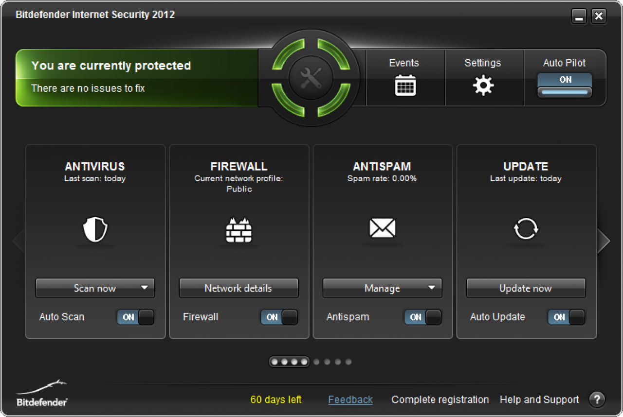 [30/07/2012] Consumer, Platz 1: Bitdefender Internet Security 2012: Schutzpunktzahl: 5,5 - Reparaturpunktzahl: 6,0 - Bedienbarkeitspunktzahl: 5,5 - Gesamtpunktzahl: 17,0 - Zertifikat: Ja - Anbieter-Webseite