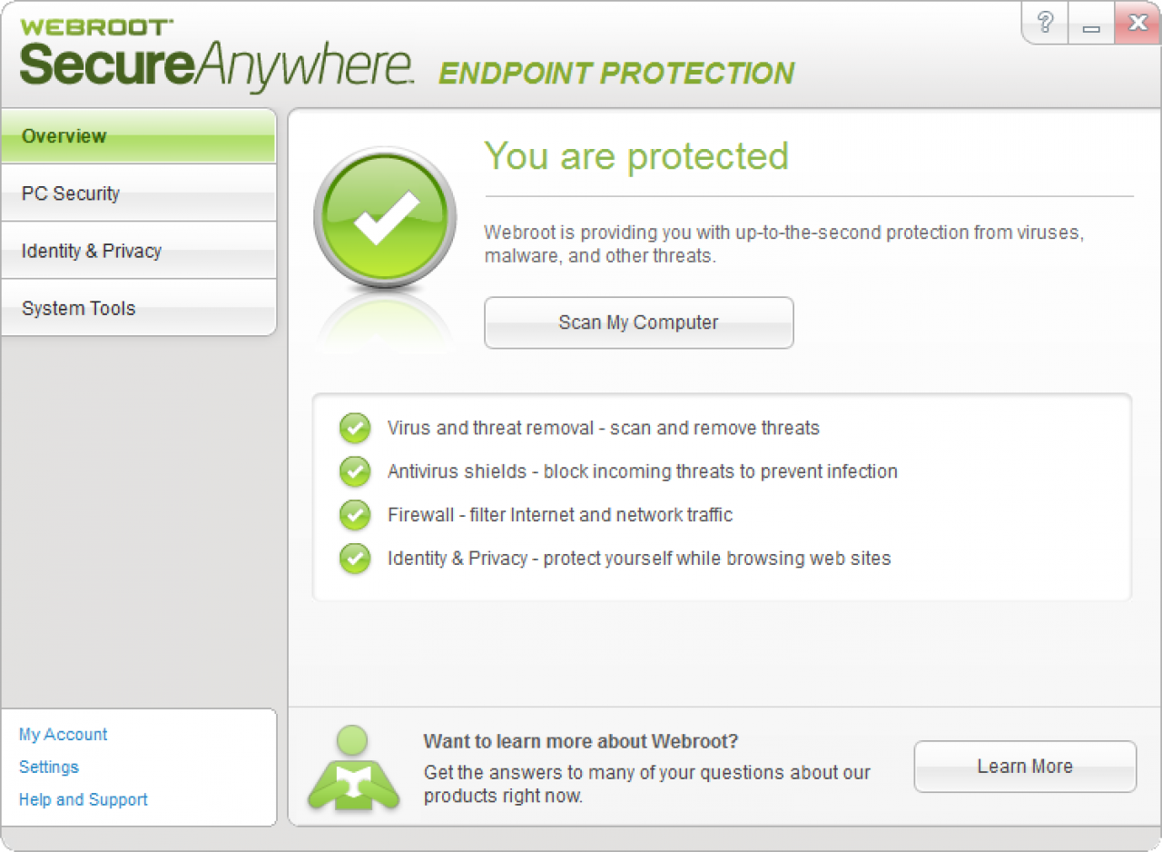 [30/07/2012] Business, Platz 6: Webroot SecureAnywhere Endpoint Protection 8.0: Schutzpunktzahl: 4,5 - Reparaturpunktzahl: 4,0 - Bedienbarkeitspunktzahl: 3,5 - Gesamtpunktzahl: 12,0 - Zertifikat: Ja - Anbieter-Webseite