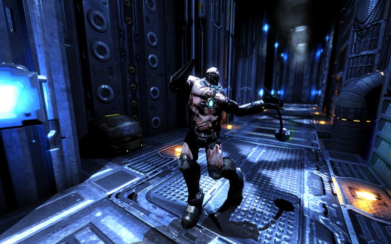 [24/07/2012] Reinhard - Ein Spiel von id Software aus dem Jahre 1999 (Danke BPjM!): Schlicht der Zenit des (MP-)Shooter-Genres. Purismus: keine zweite Waffenfunktion (böse in Richtung UT schielt), keine künstliche Ungenauigkeiten der Waffen. Man bewegt sich rasend schnell und meist springend fort, die Sprünge zeitweise unterstützt durch einen Raketenwerfer. Man spawnt nicht sofort mit den guten Waffen, man muss sie erst aufsammeln und erobern. Genauso wie andere hart umkämpfte Extras wie eines mit dem vielsagenden Namen Quad Damage. Seit dem Spiel, nennen wir es mal Beben 3, geht's nur noch abwärts. Das teilweise sogar recht steil. Die Technik diente als Basis für gefühlte 100 andere Spiele.