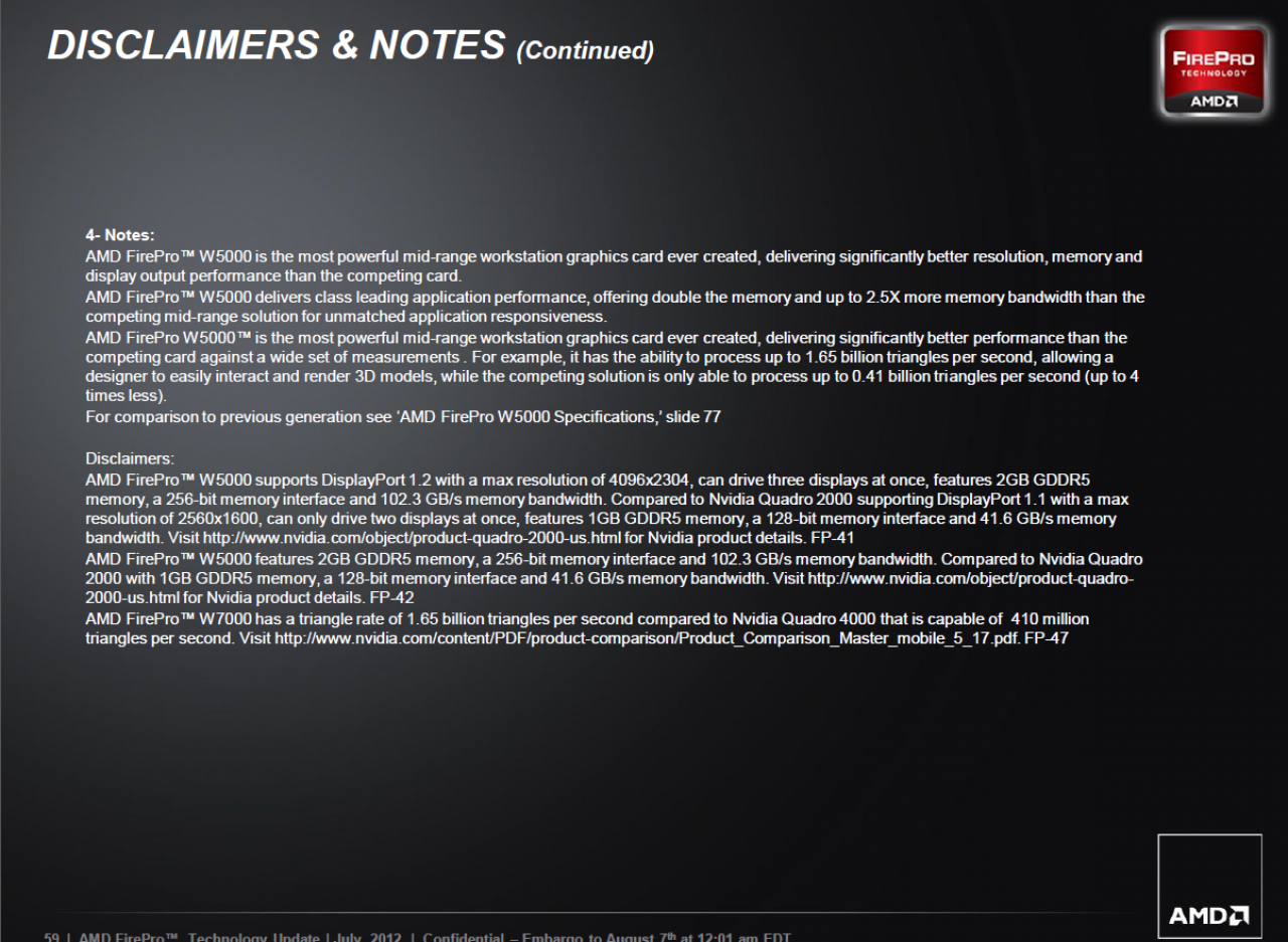 [07/08/2012] AMD FirePro W Series 59 