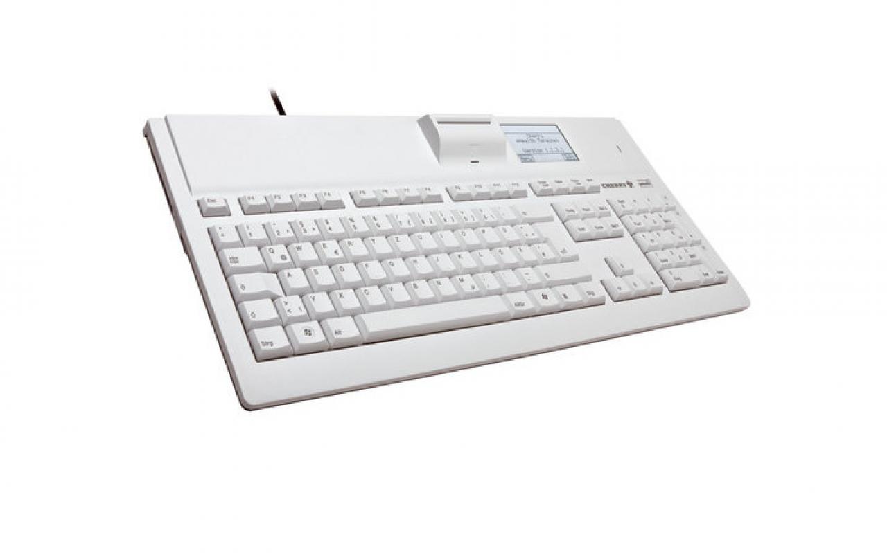 [22/08/2012] Das Cherry eHealth G87 1504 Keyboard kostet über 300 Euro - und unterstützt die elektronische Gesundheitskarte