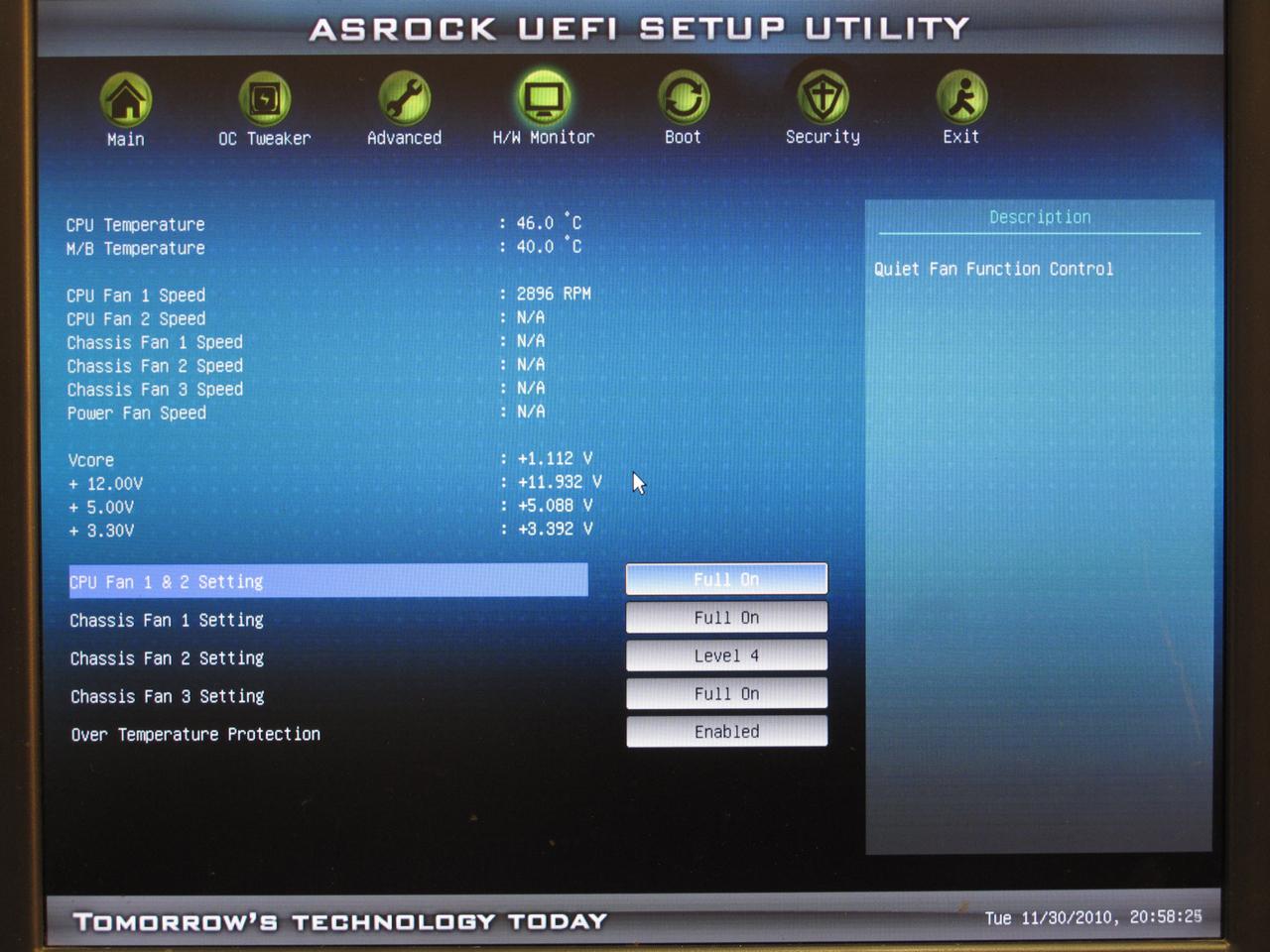 [01/08/2012] Damit der CPU-Kühler nicht sinnlos laut röhrt, sollten Sie die Lüftersteuerung im UEFI respektive BIOS anpassen - dann bleibt's leise und kühl