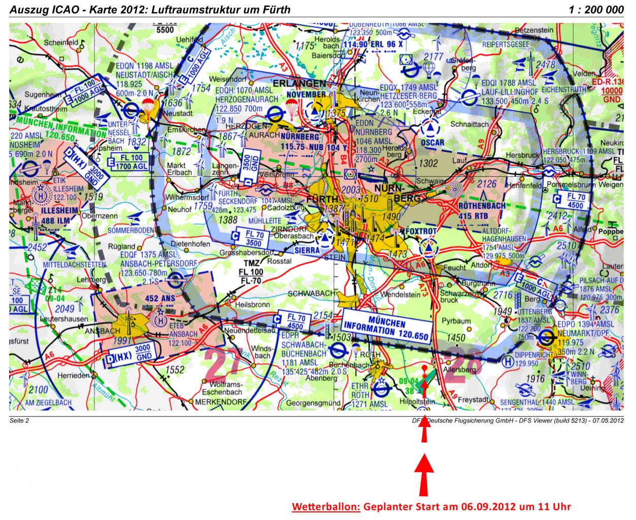 [21/08/2012] Hier soll der Wetterballon abheben
