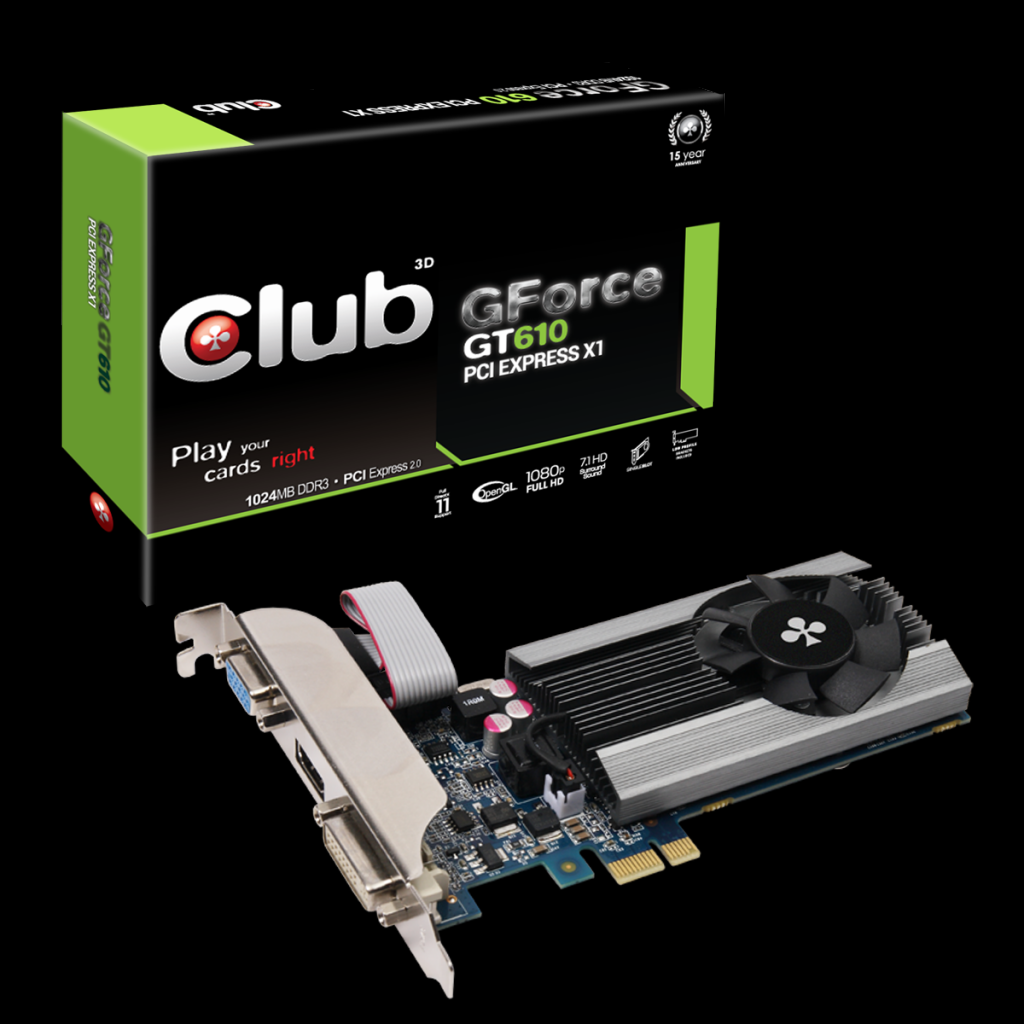 [18/08/2012] Club 3D präsentiert Geforce GT 610 mit PCI-Express-x1-Anschluss (1)