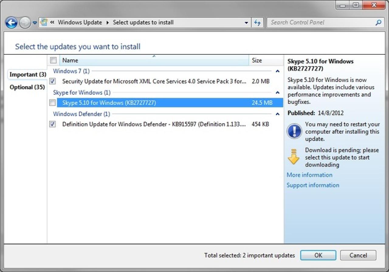 [26/08/2012] Skype 5.10 als Windows-Update verfügbar