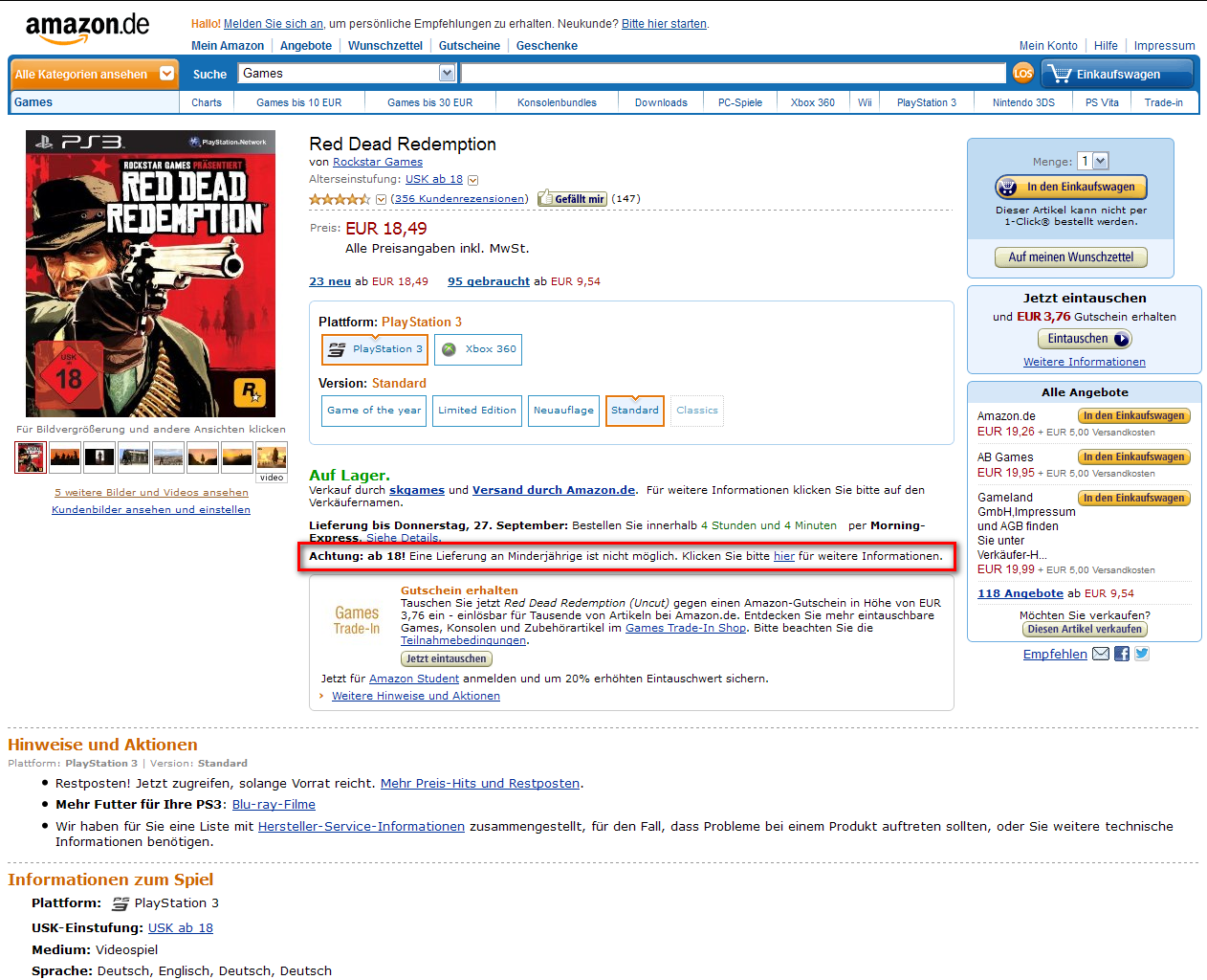 [26/09/2012] Versandhandel