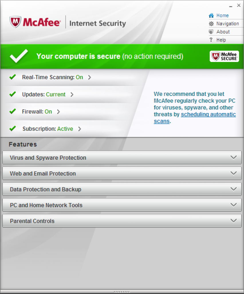 [17/09/2012] Consumer Platz 14: McAfee Internet Security 2012 (122661) - Schutzpunktzahl: 4,0 Reparaturpunktzahl: 4,5 Bedienbarkeitspunktzahl: 4,0 Gesamtpunktzahl: 12,5 Zertifikat: ja