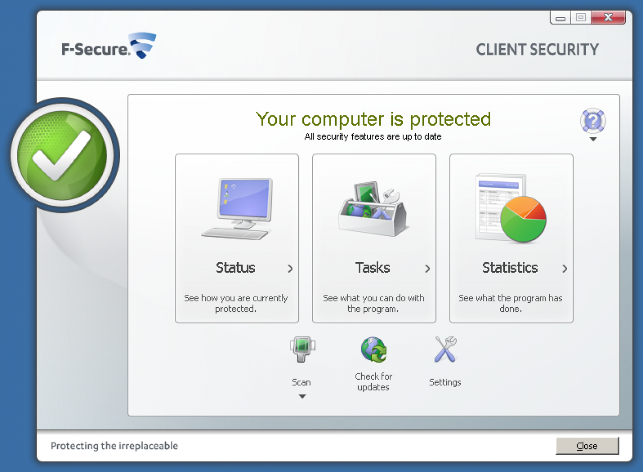 [17/09/2012] Business Platz 04: F-Secure Client Security 9.31 & 9.32 (122793) - Schutzpunktzahl: 5,0 Reparaturpunktzahl: 2,0 Bedienbarkeitspunktzahl: 5,0 Gesamtpunktzahl: 12,0 Zertifikat: ja