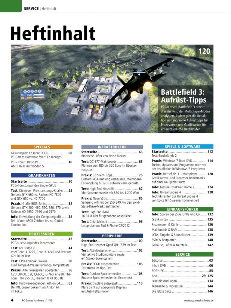 [26/09/2012] Heftinhalt PCGH 1112