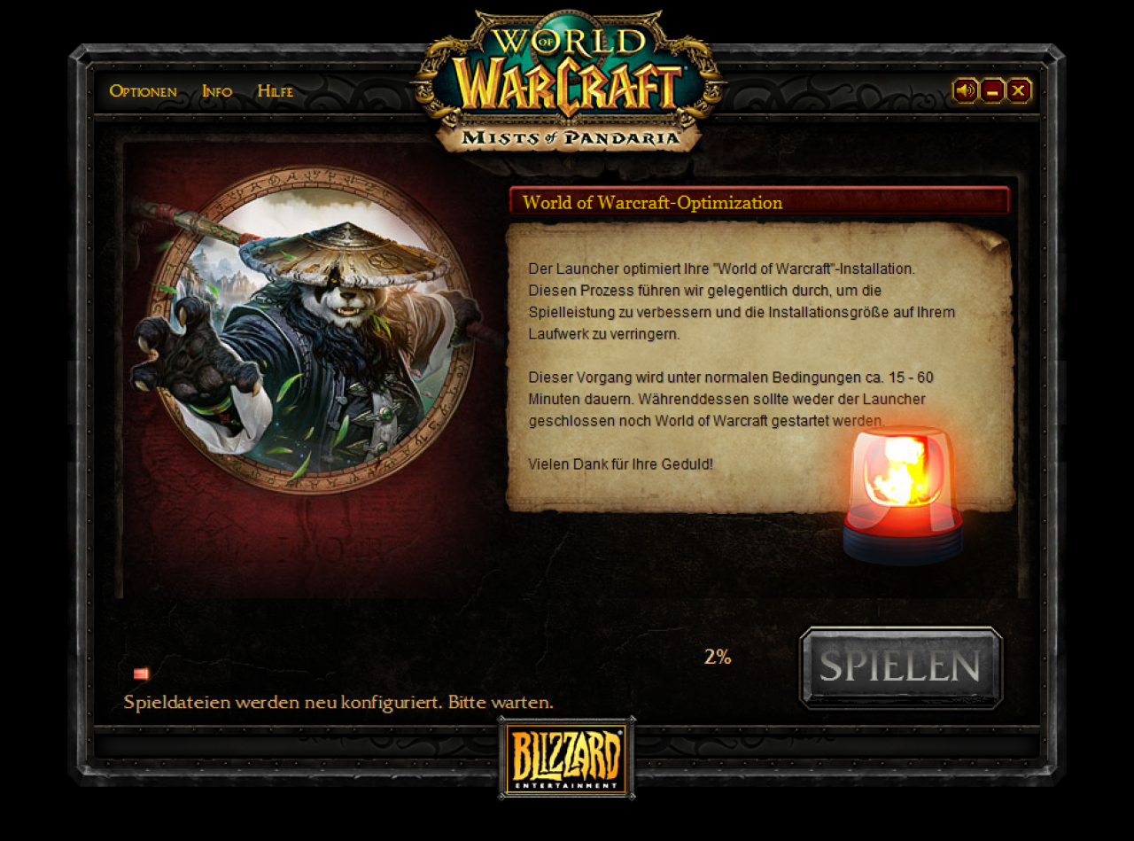 [26/09/2012] WoW Mists of Pandaria: der aktuelle Launcher