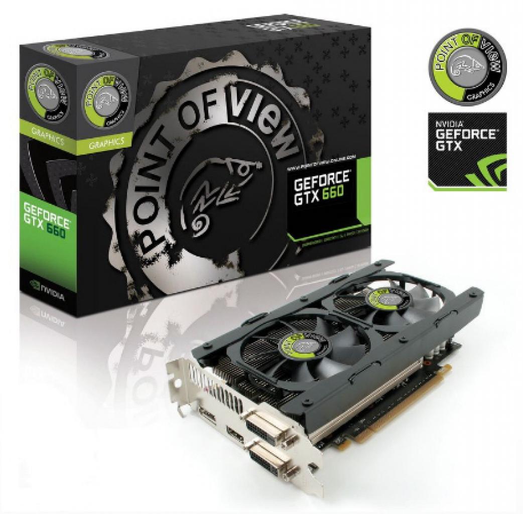 [13/09/2012] Point of View Geforce GTX 660 als Standardfassung und als Ultracharged mit 1.084/1.163/3.105 MHz und dem Versprechen, auch jenseits der 1.200 MHz zu operieren.