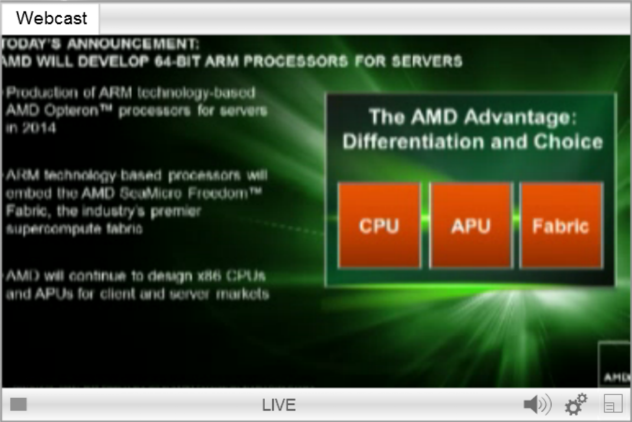 [29/10/2012] AMD bietet ab 2014 ARM-basierte 64-Bit-Opterons für Server an (6)