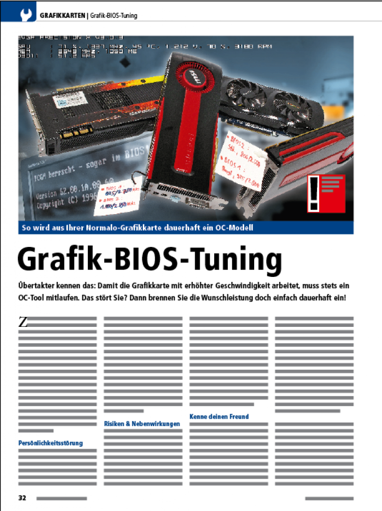 [01/10/2012] Grafik-BIOS-Tuning: Vorschau auf PCGH 11/2012