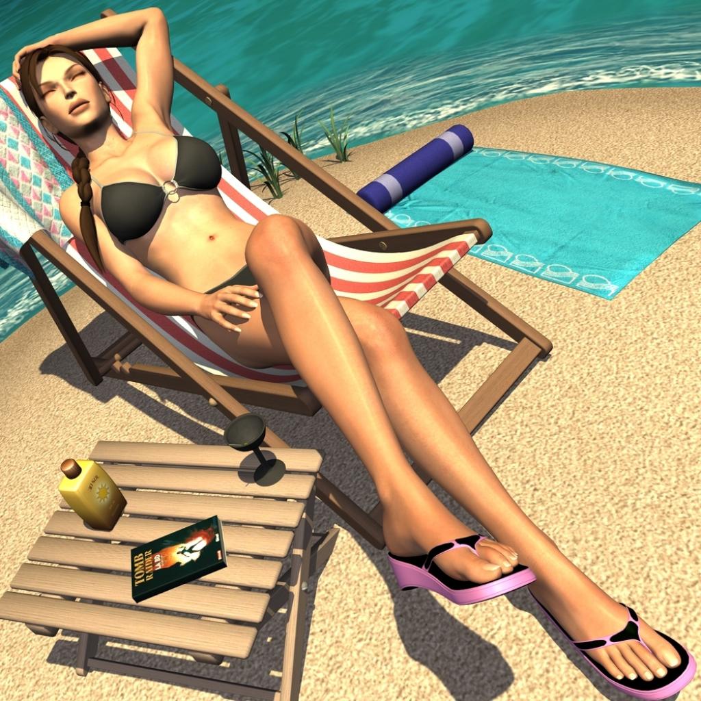 [09/10/2012] Ein Sexsymbol aus einem Computerspiel: Lara Croft als heiße Archäologin im knappen Outfit. (1)