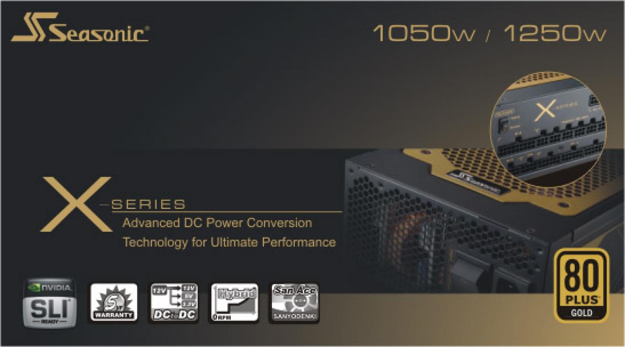 [16/10/2012] Seasonic veröffentlicht neue Netzteile der X-Serie mit 1.050 und 1.250 Watt