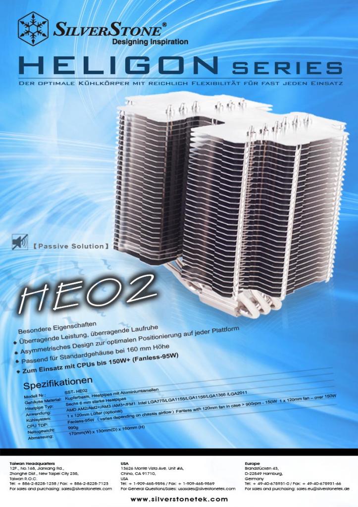 [09/10/2012] Silverstone stellt neuen CPU-Kühler vor: HE02 kommt am 10. Oktober (1)