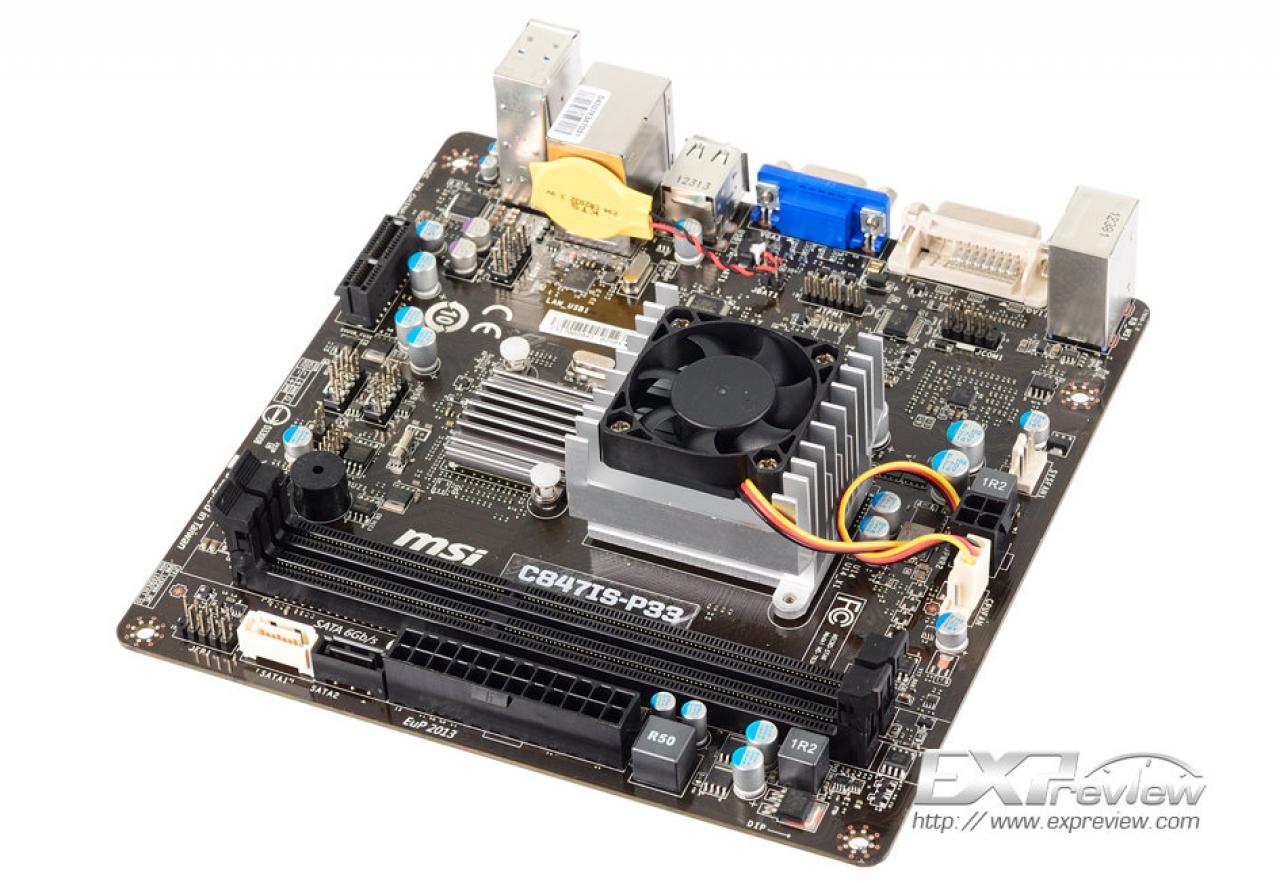 [07/11/2012] MSI präsentiert C847IS-P33 - ITX-Mainboard mit integrierter CPU (1)