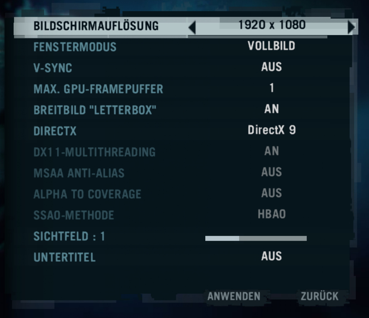 FC3 DX9 Grafik Settings