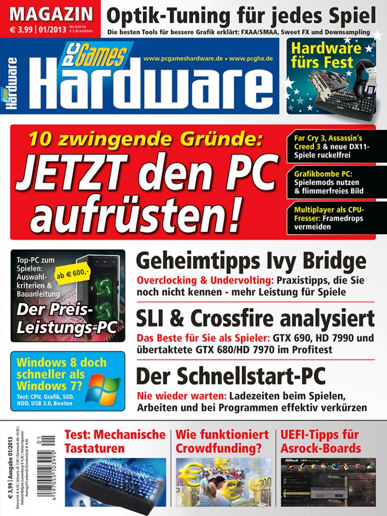 [30/11/2012] Magazin-Umschlag (PC Games Hardware 01/2013; ab 5.12. und 3,99 EUR im Handel)