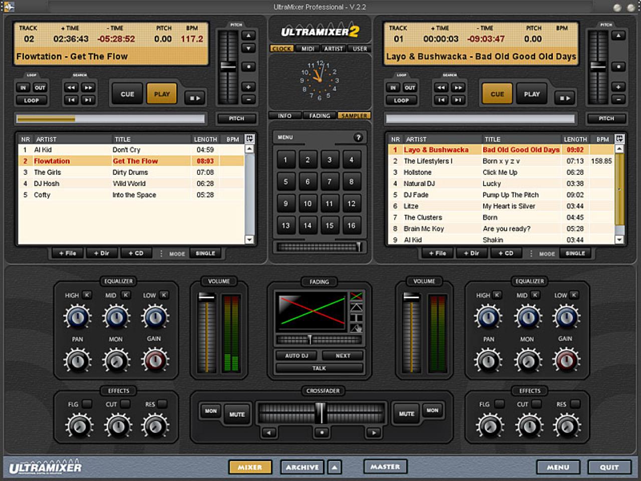 [27/11/2012] UltraMixer ist eine Software, die auch Nutzer anspricht, die gerne selbst Musik zusammenstellen und als DJ fungieren. Neben einer Pro-Version gibt es eine kostenlose Free-Fassung, die etwas älter ist und ein paar Funktionen weniger bietet. Aber auch diese sollte für den Hausgebrauch vollkommen ausreichend sein. Den Download finden Sie hier.