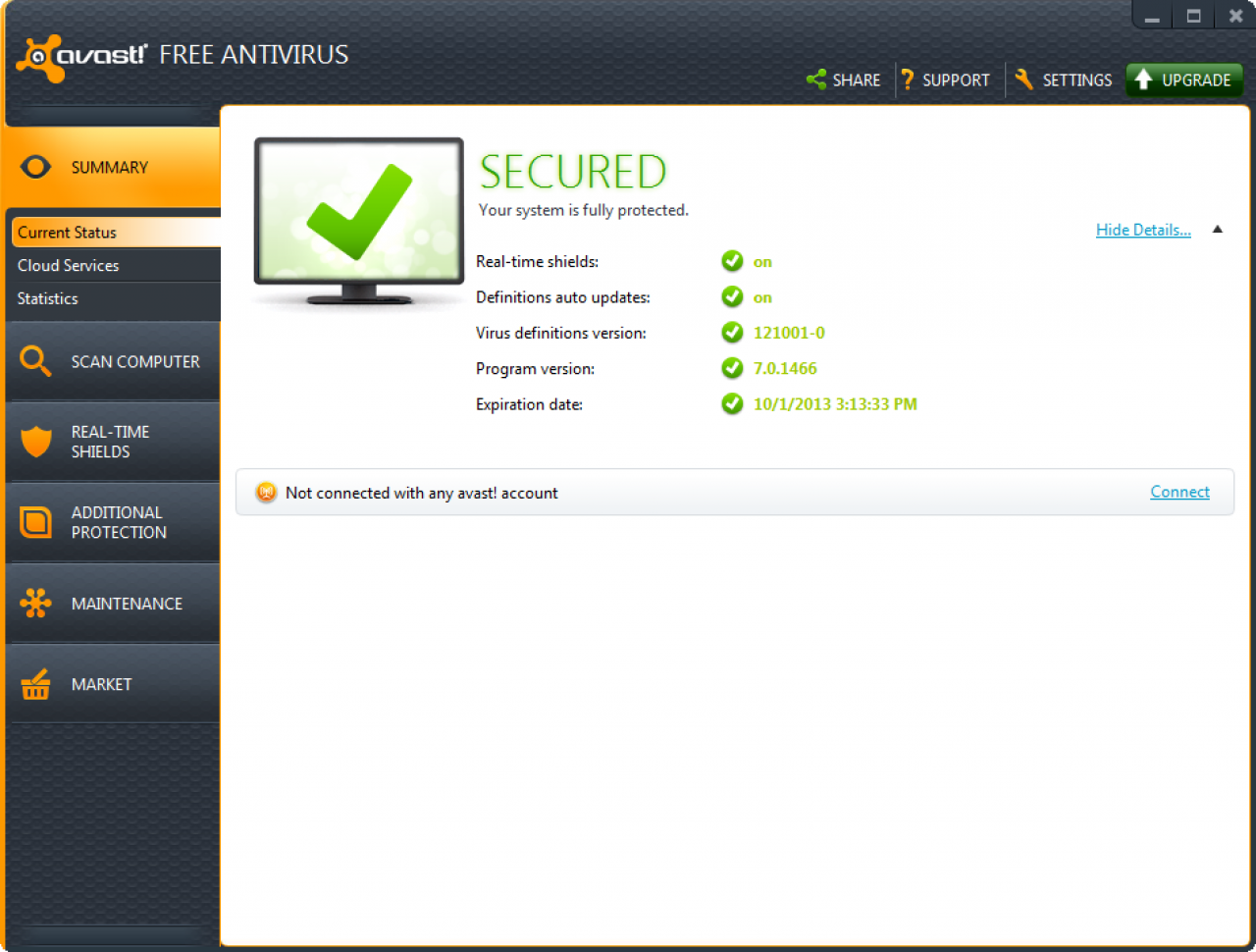 [26/11/2012] Consumer, Platz 8: avast! Free AntiVirus 7.0, Version 7.0, ID 123615 : Schutz-Wertung: 5,0 ; Reperatur-Wertung: 4,0 ; Benutzerfreundlichkeit: 5,0 ; Gesamt: 14,0 ; Zetrifikat: Ja