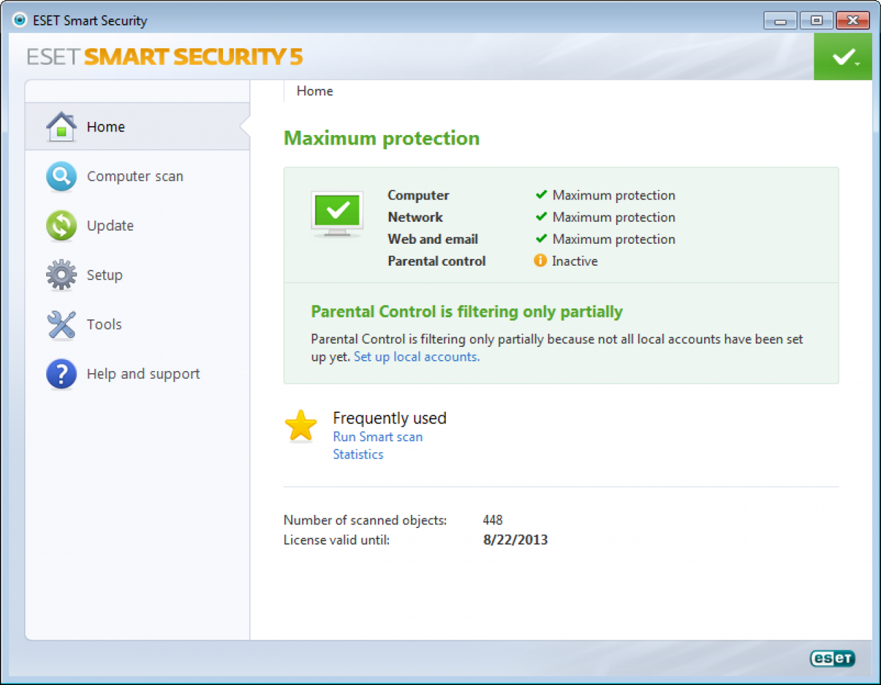 [26/11/2012] Consumer, Platz 19: Eset Smart Security 5, Version 5.2, ID 123651: Schutz-Wertung: 3,5 ; Reperatur-Wertung: 3,0 ; Benutzerfreundlichkeit: 5,0 ; Gesamt: 11,5 ; Zetrifikat: Ja