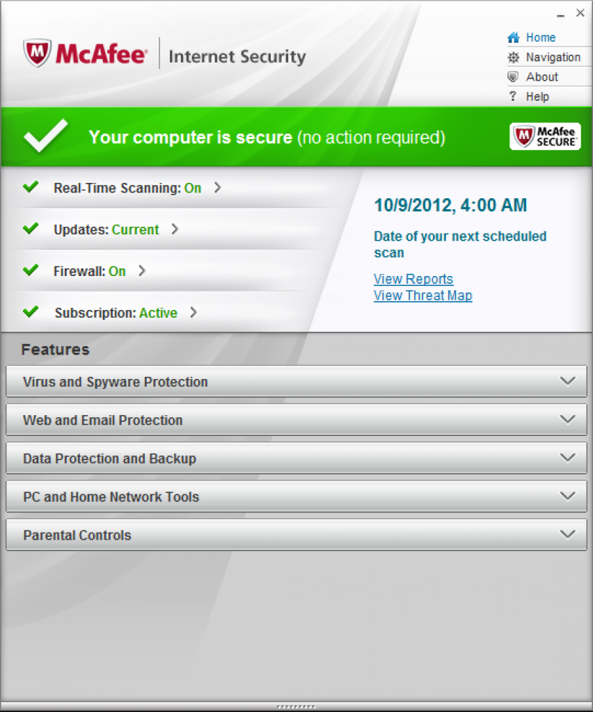 [26/11/2012] Consumer, Platz 23: McAfee Internet Security 2012, Version 2013, ID 123677: Schutz-Wertung: 4,0 ; Reperatur-Wertung: 2,0 ; Benutzerfreundlichkeit: 5,0 ; Gesamt: 11,0 ; Zetrifikat: Ja