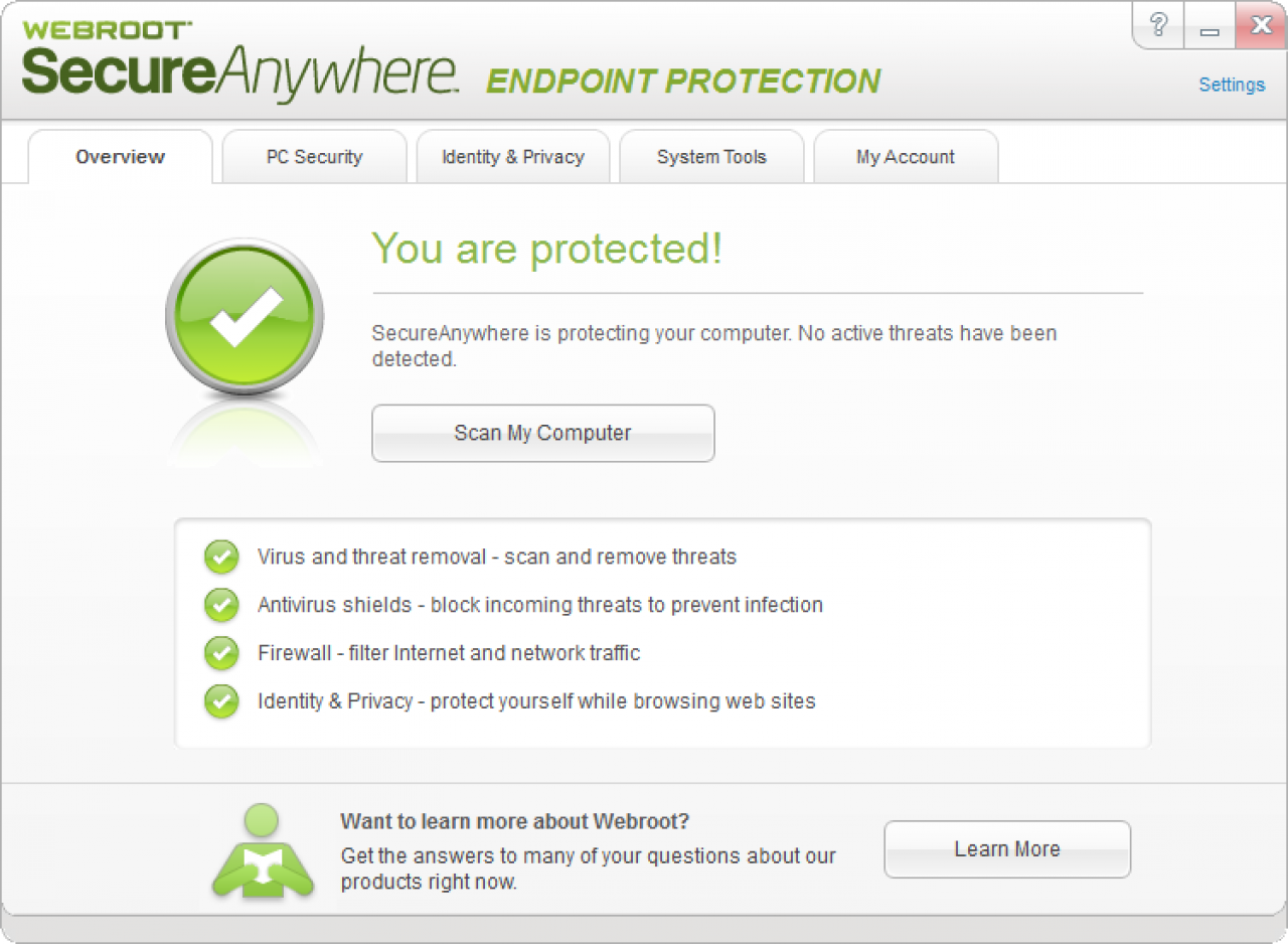 [26/11/2012] Business, Platz 5: Webroot SecureAnywhere Endpoint Protection, Version 8.0, ID 123788: Schutz-Wertung: 5,5 ; Reperatur-Wertung: 2,5 ; Benutzerfreundlichkeit: 4,0 ; Gesamt: 12,0 ; Zetrifikat: Ja