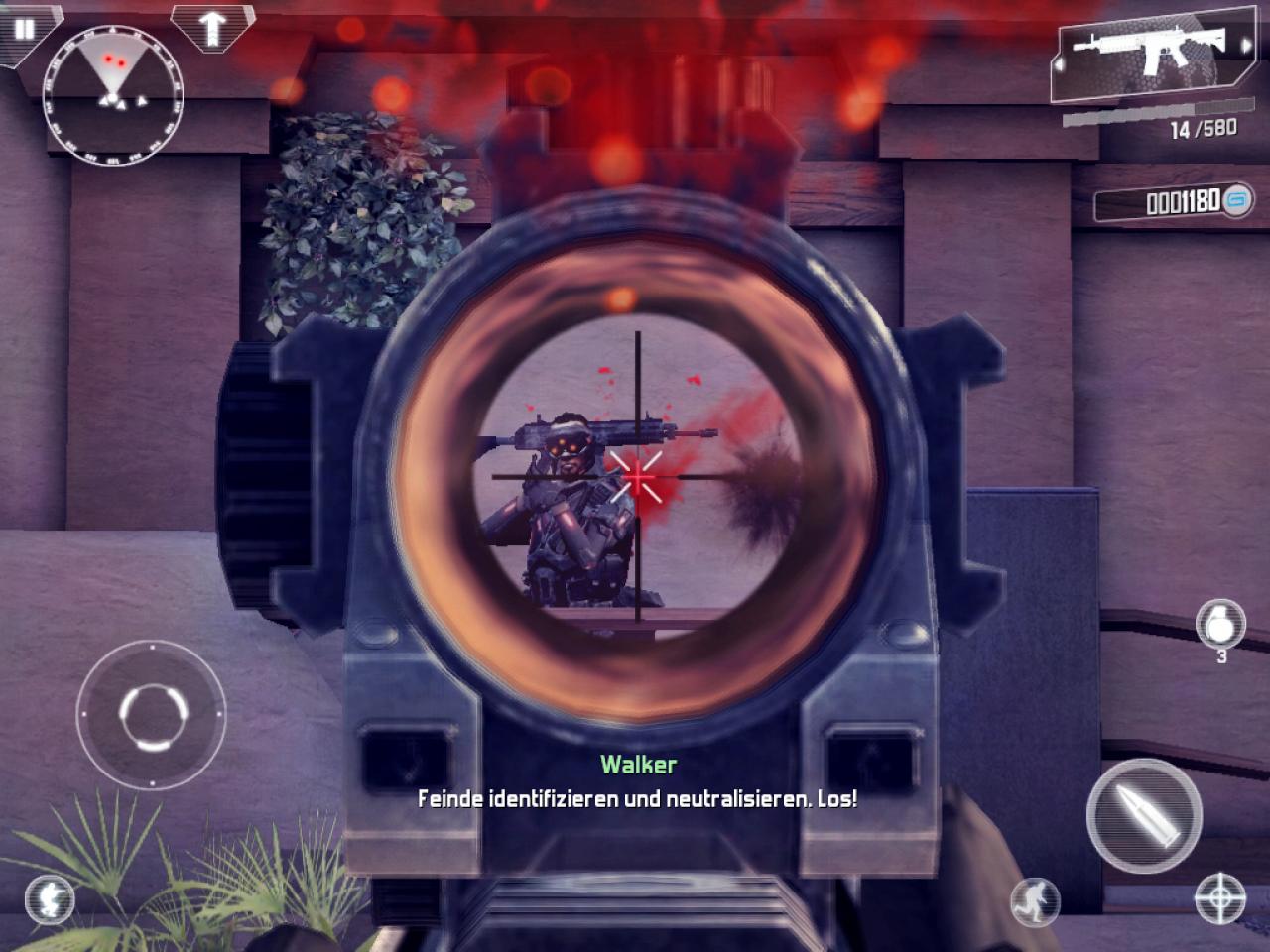 [21/12/2012] Platz 25 | Modern Combat 4 (Shooter) | € 5,99 (iOS) | Beeindruckende Grafik und Insszenierung zeichnen das 
