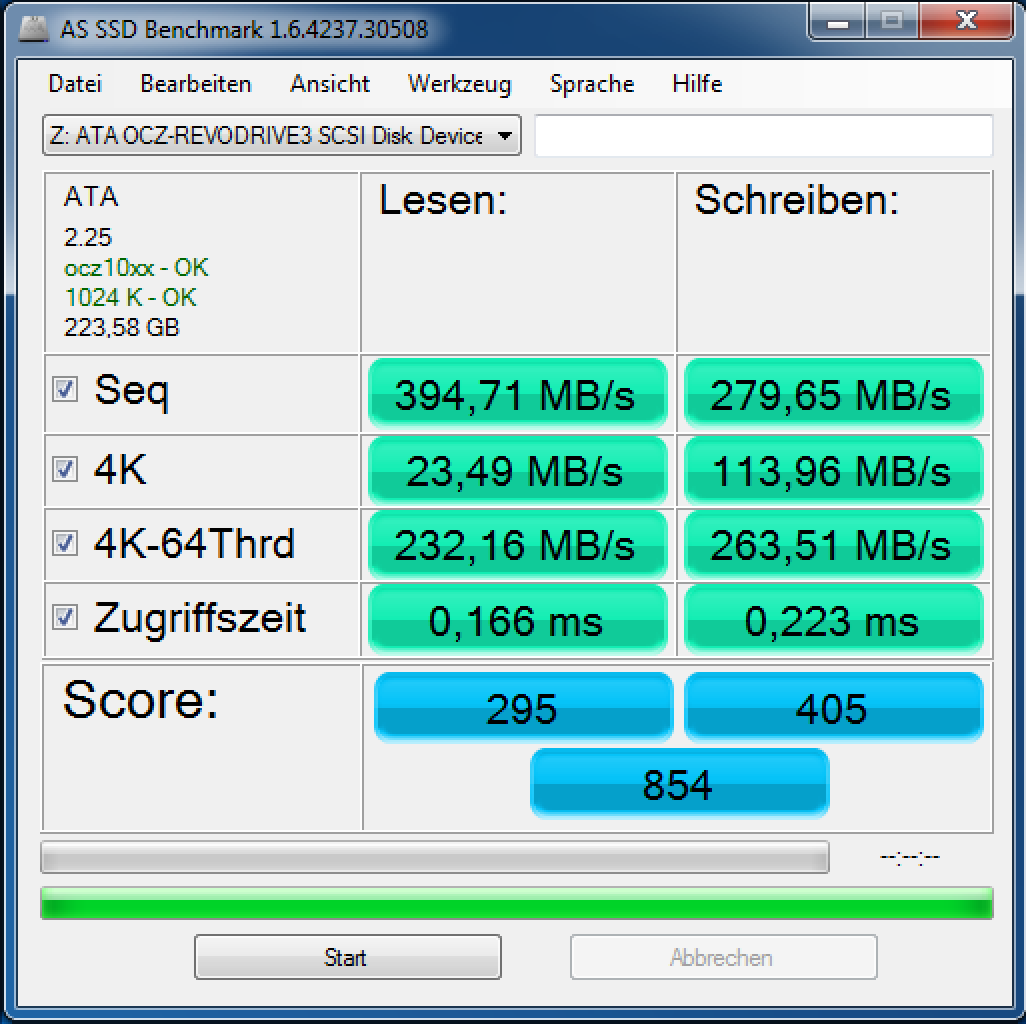 [11/12/2012] AS-SSD Benchmark: OCZ Revodrive 3 240 GB