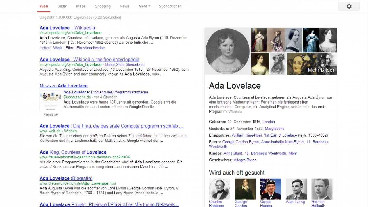 [10/12/2012] Google Doodle für Ada Lovelace - die erste Programmiererin der Welt (2)